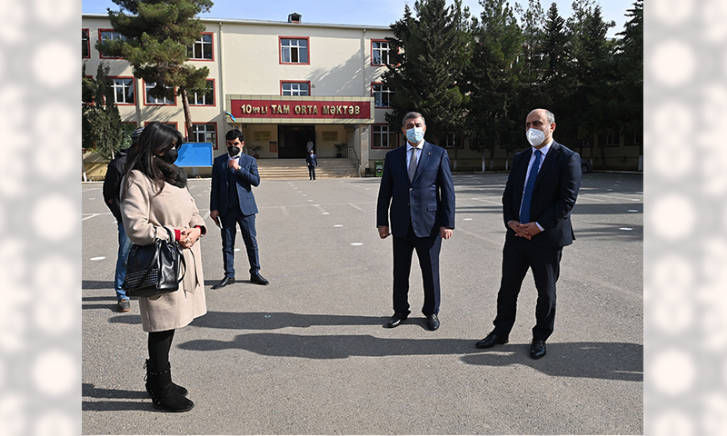 Təhsil naziri Şirvanda dərs prosesini izləyib