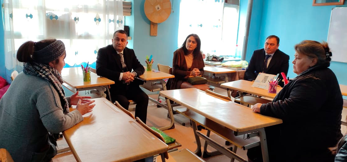 İmişli rayonu Aranlı kənd məktəbində görüş