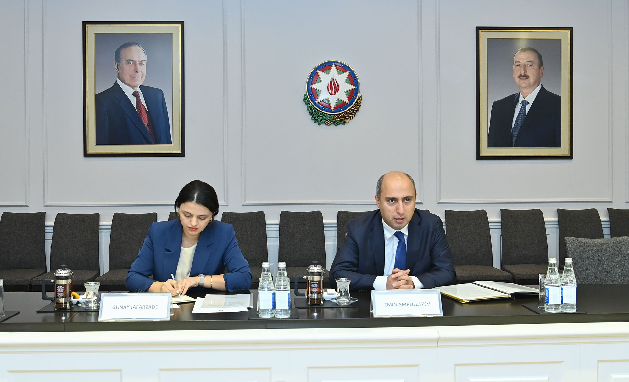 Nazir Macarıstanın Kənd Təsərrüfatı və Təbiət Elmləri Universitetinin rektoru və ölkəmizdəki fövqəladə və səlahiyyətli səfiri ilə görüşüb