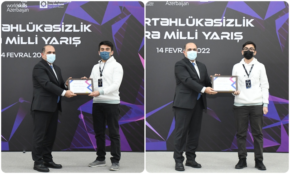 Kibertəhlükəsizlik üzrə milli yarışın qalibləri mükafatlandırılıb