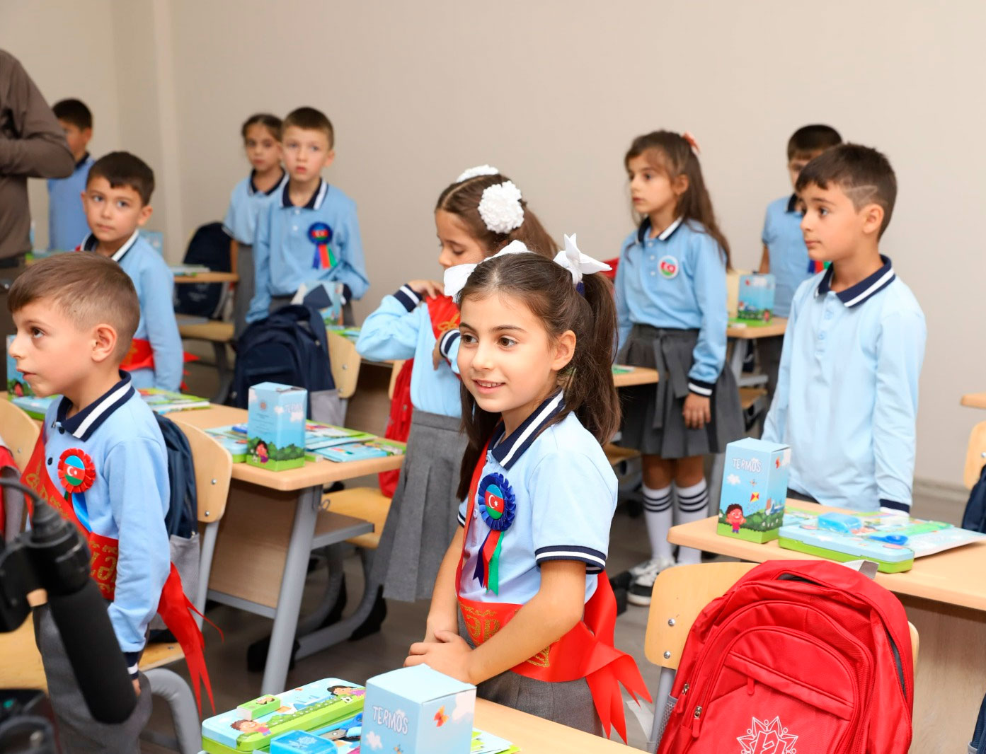 Nazir müavini Firudin Qurbanov Xaçmazda məktəb açılışlarında olub