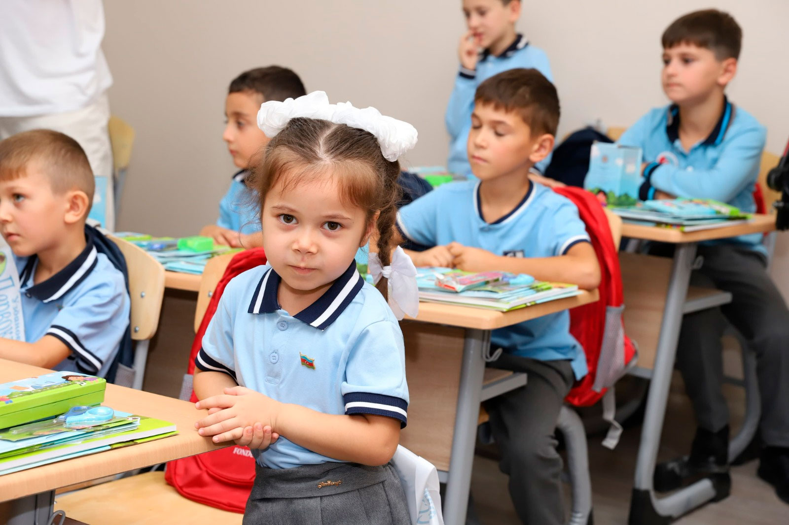 Nazir müavini Firudin Qurbanov Xaçmazda məktəb açılışlarında olub
