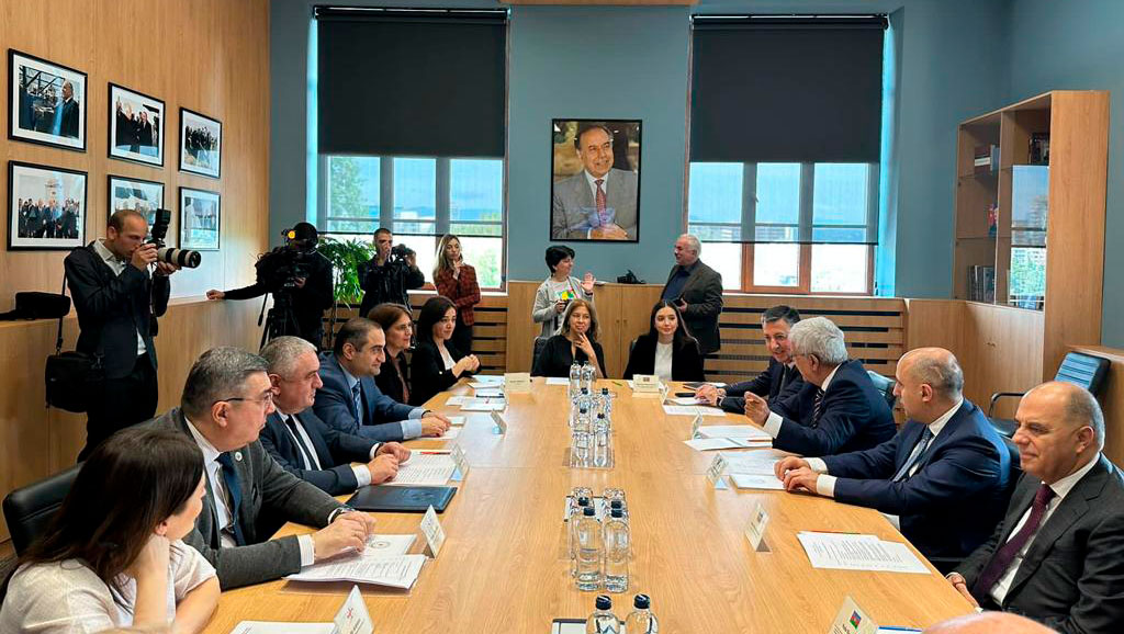 Nazir Tbilisi Dövlət Universitetində Heydər Əliyev adına auditoriyanın açılış mərasimində iştirak edib