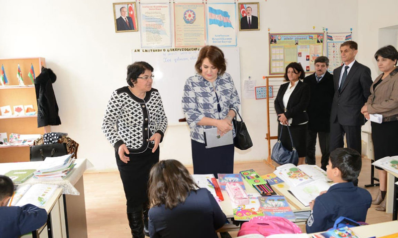 Təhsil nazirinin müavini Məhəbbət Vəliyeva cənub bölgəsində səfərdədir