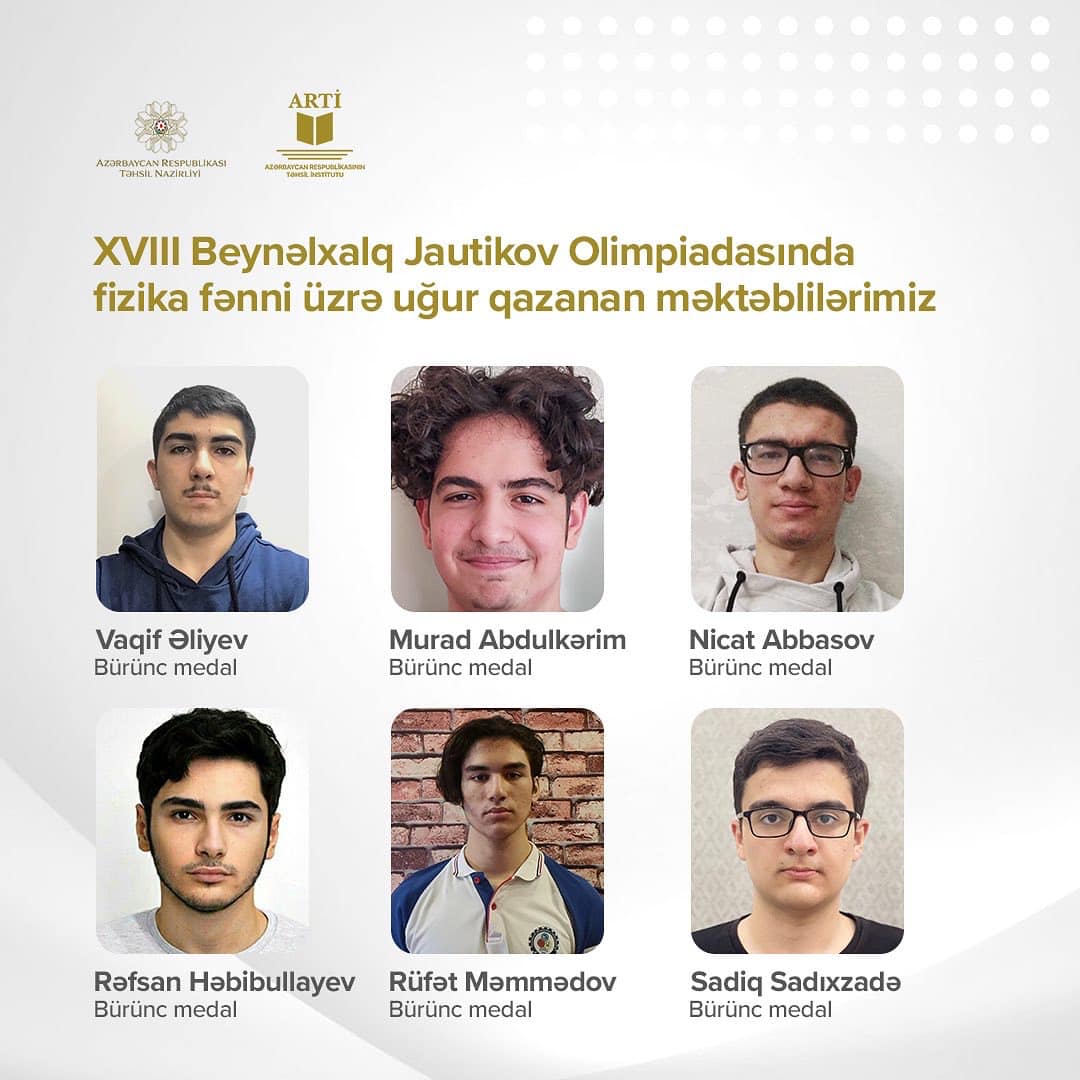 XVIII Beynəlxalq Jautikov Olimpiadasında uğur qazanan məktəblilərimiz