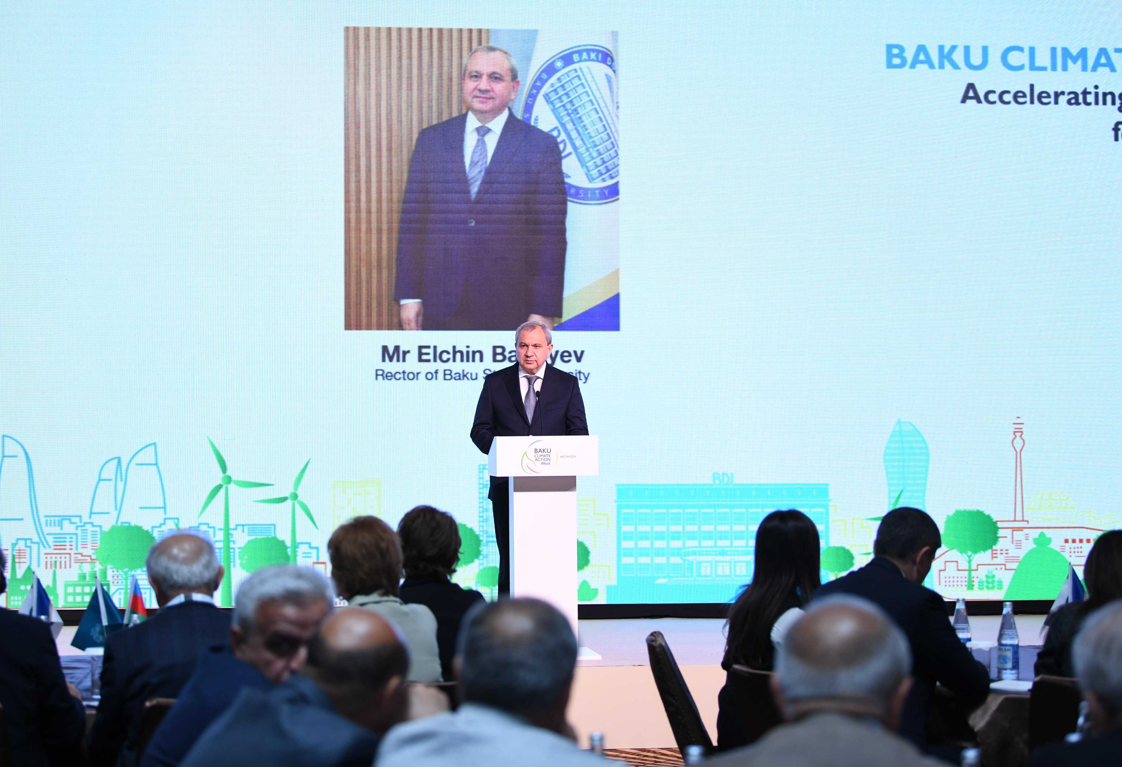 Bakı İqlim Fəaliyyəti Həftəsi çərçivəsində BDU-nun təşkilatçılığı ilə elmi konfrans keçirilib