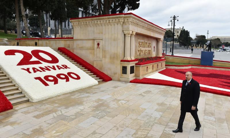 Qanlı 20 Yanvar faciəsinin otuzuncu ildönümü ilə əlaqədar Şəhidlər xiyabanını ümumxalq ziyarəti