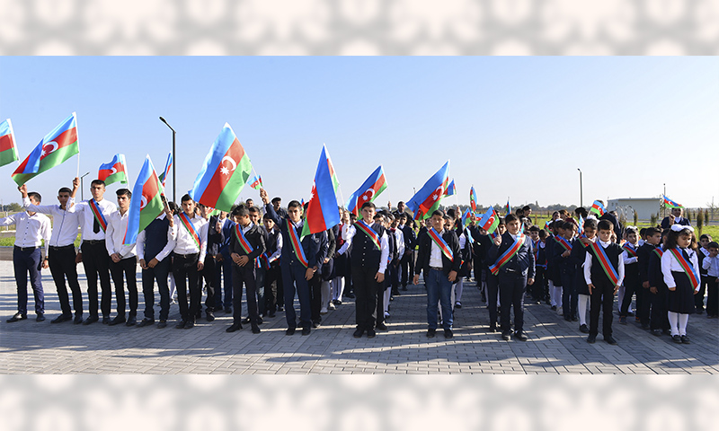 Ağdamda yeni məktəb binasının açılışı olub
