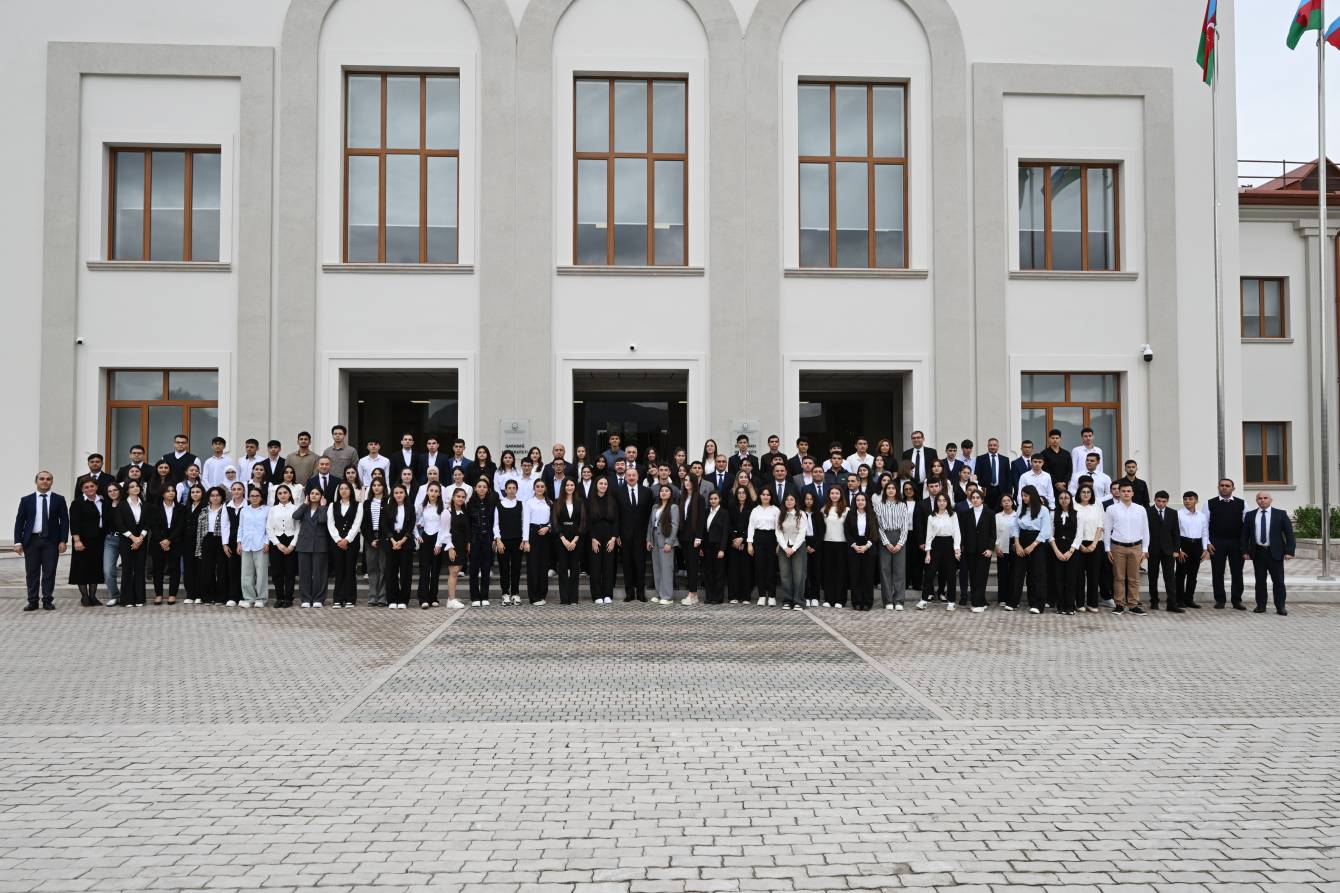 Prezident İlham Əliyev Qarabağ Universitetinin təmirdən sonra açılışında iştirak edib