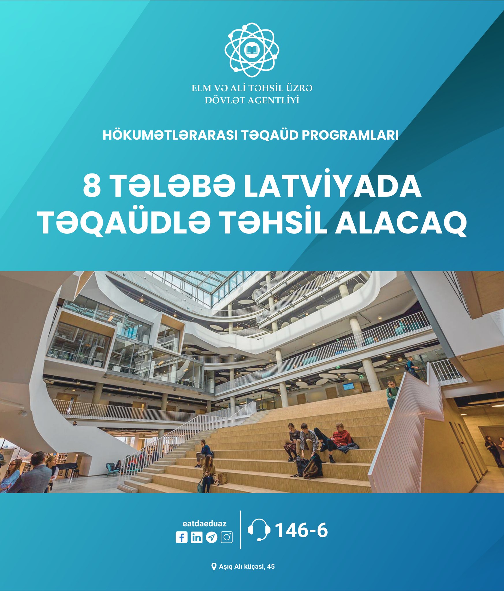 8 tələbə Latviyada təqaüdlə təhsil alacaq